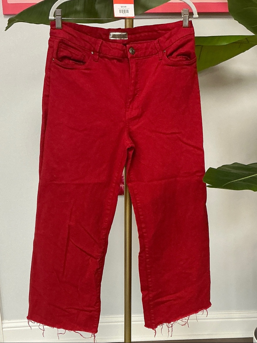 Kut from the Kloth Red Wide Leg Jeans